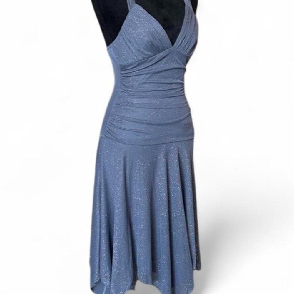 90s Fit & Flare Gray Sparkle Halter Dress – Whimsygoth Party Dress Size S